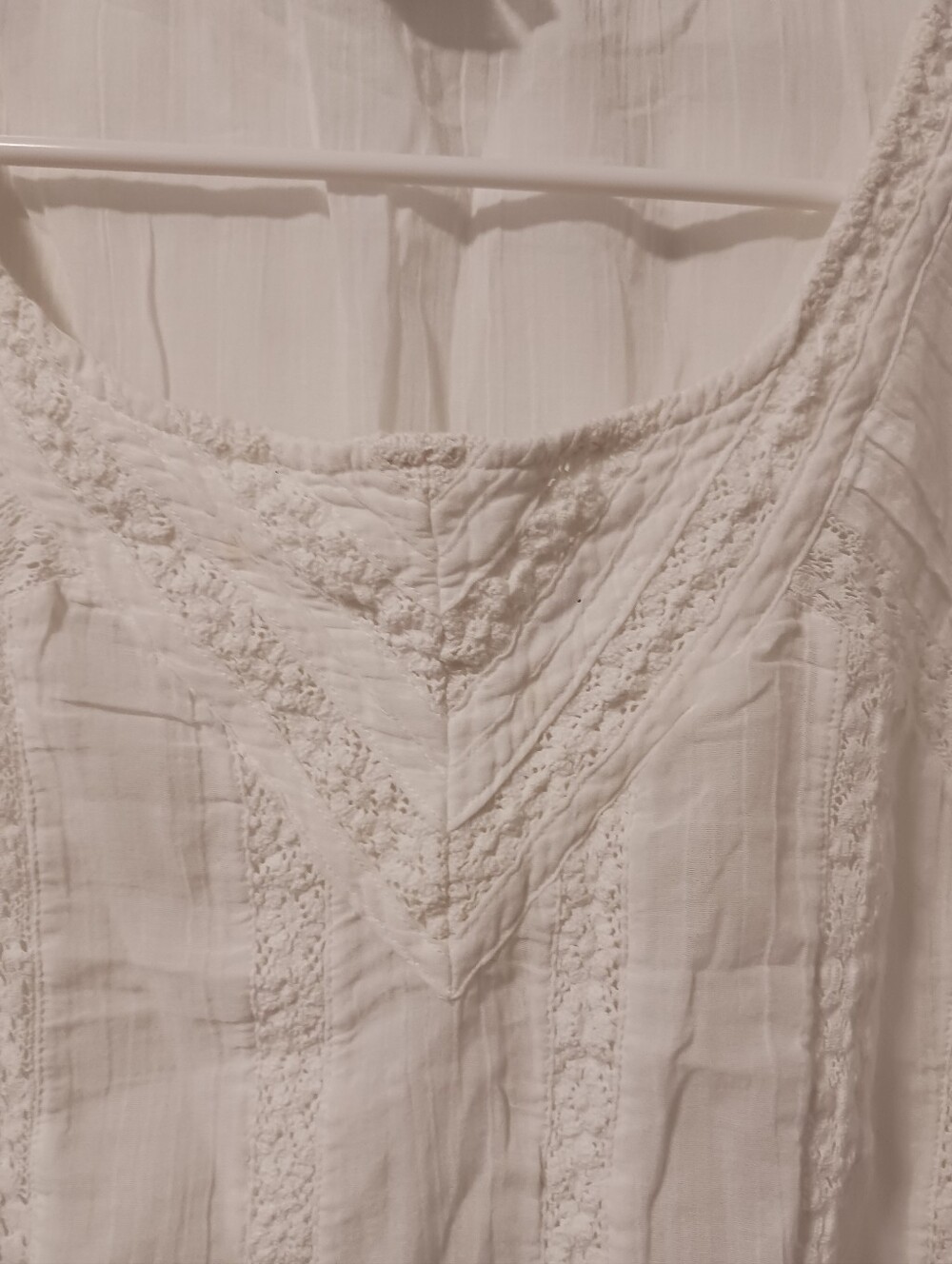 Victorian Eyelet Lace Bell Sleeve Top Cottage Core Boho Coastal Hippie Sz 2X - Picture 7 of 9